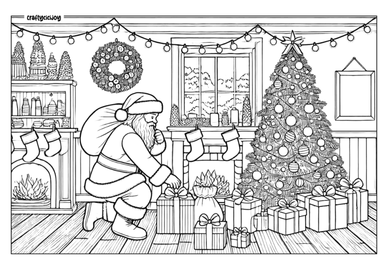 Cute Christmas Coloring Pages (100 Free PDF Printable) Crafty Cici Joy