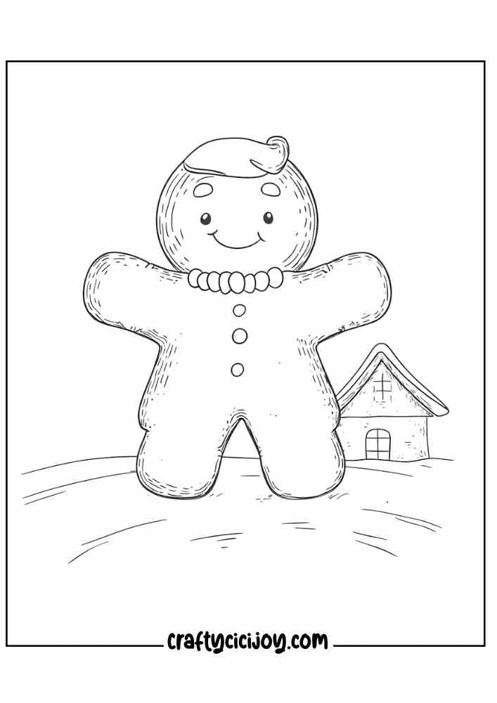 adult ginger bread man coloring page