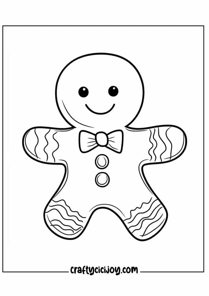 Gingerbread Man Coloring Page
