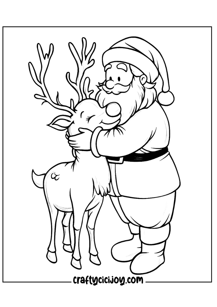 Fun Toddler Christmas Coloring Page
