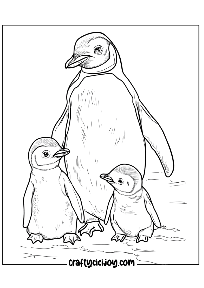 penguin coloring page