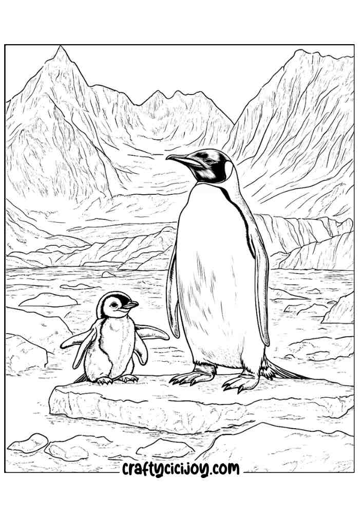 Penguin Coloring Page 10