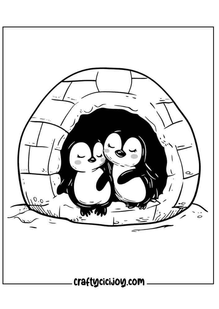 Penguin Coloring Page 19