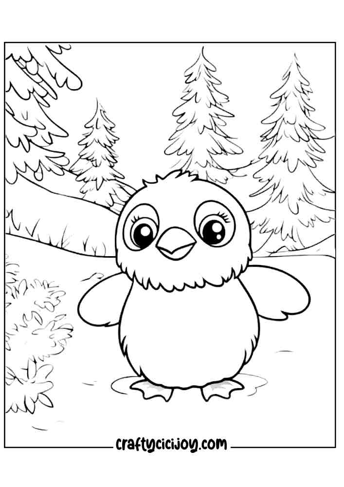 Penguin Coloring Page 5