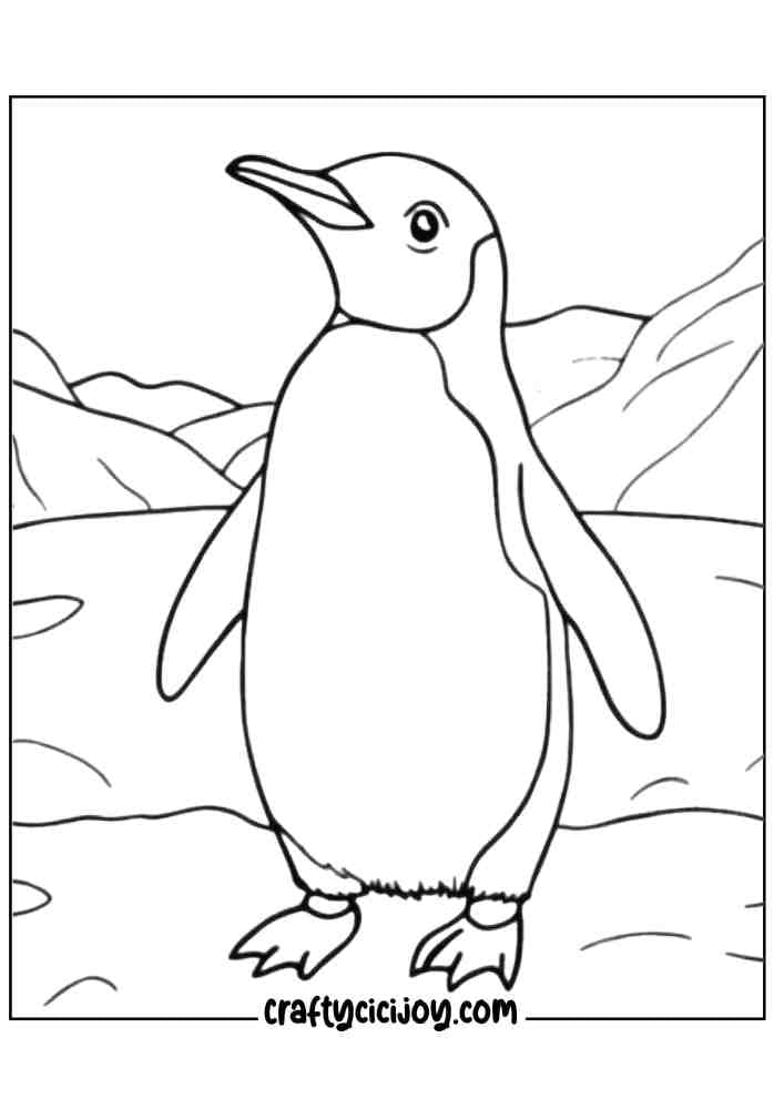 Penguin Coloring Page 6
