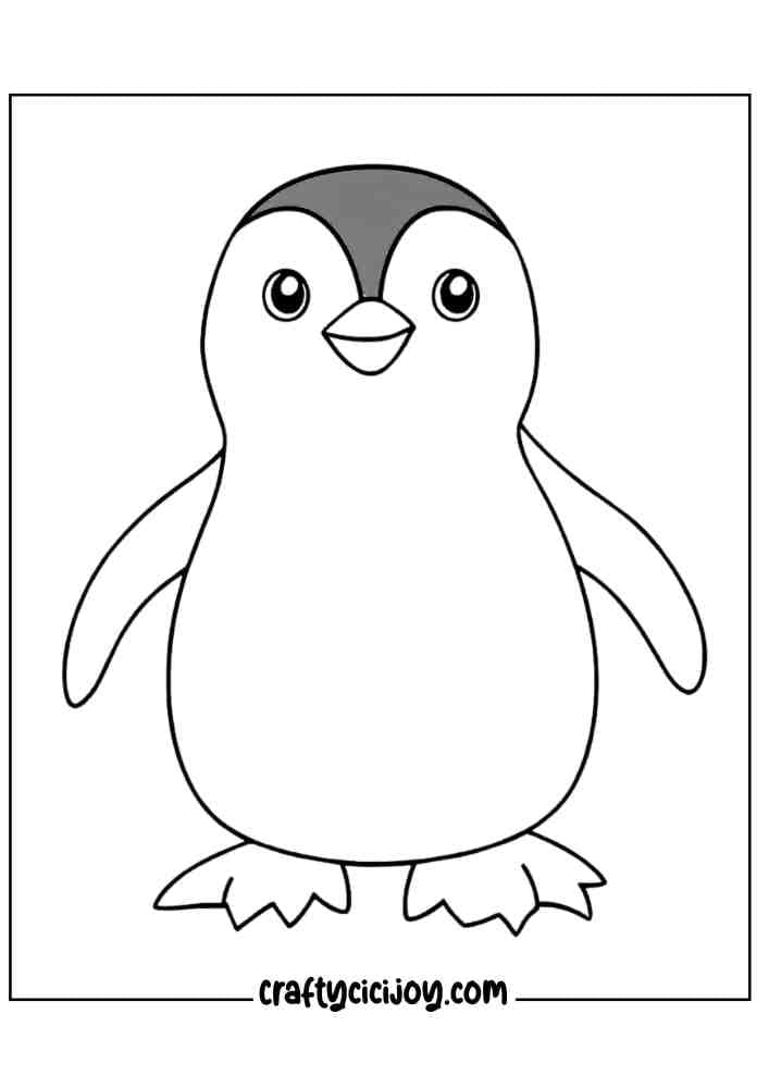 Penguin Coloring Pages (100% Free PDF Printable) - Crafty Cici Joy