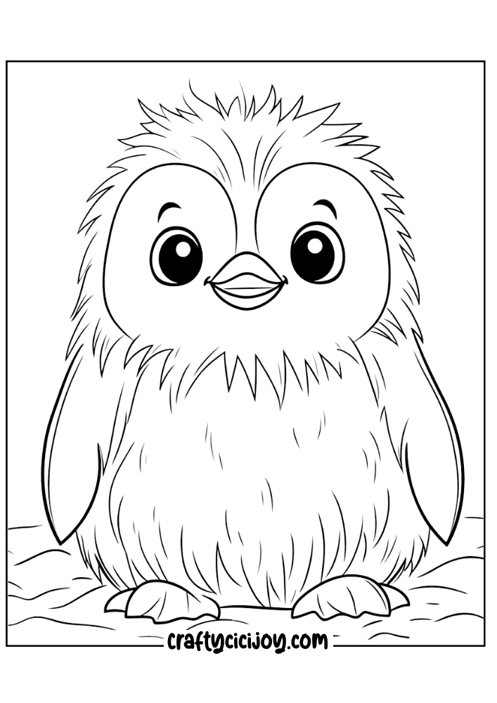 Penguin Coloring Page