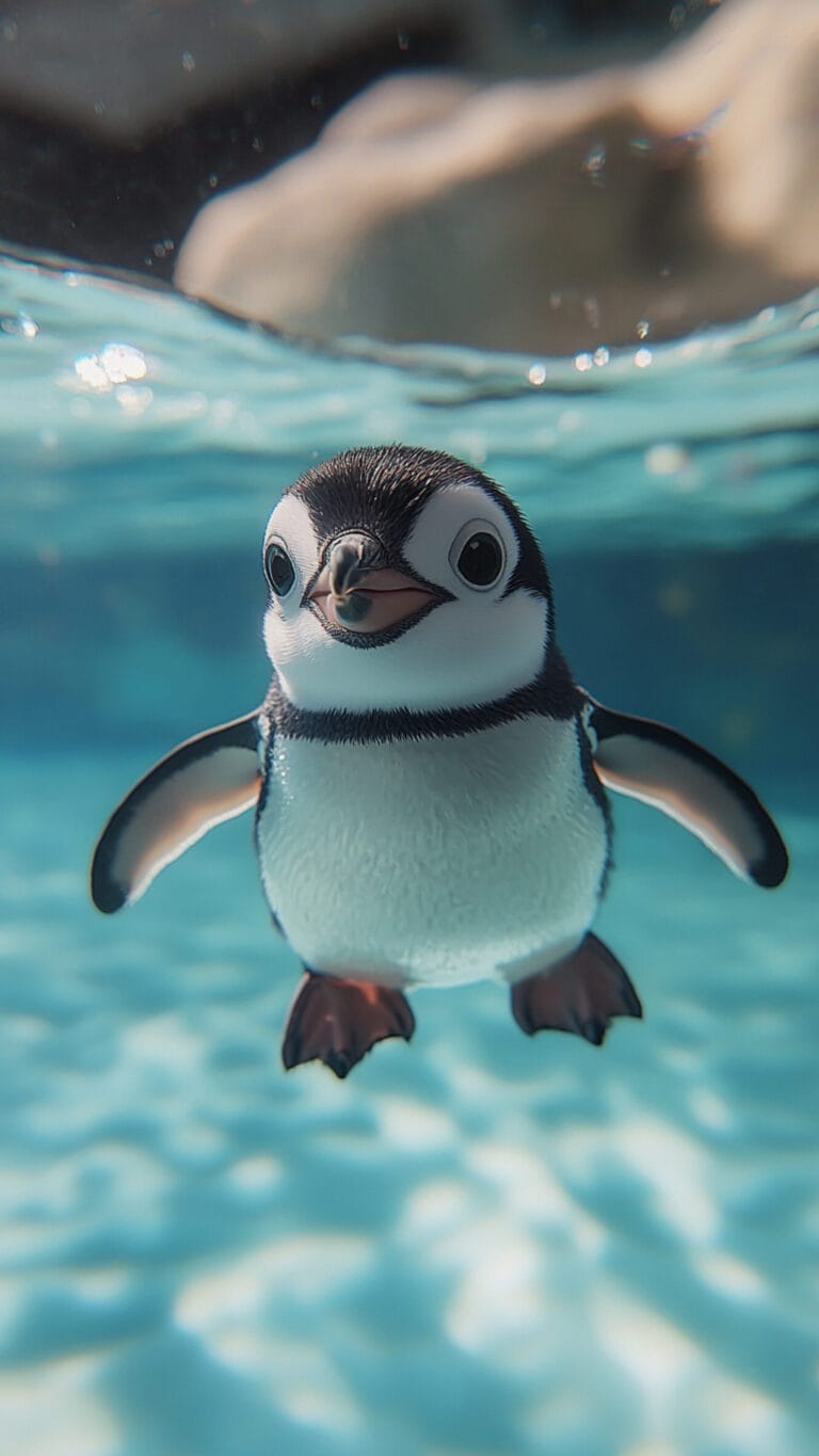 baby penguin phone wallpaper
