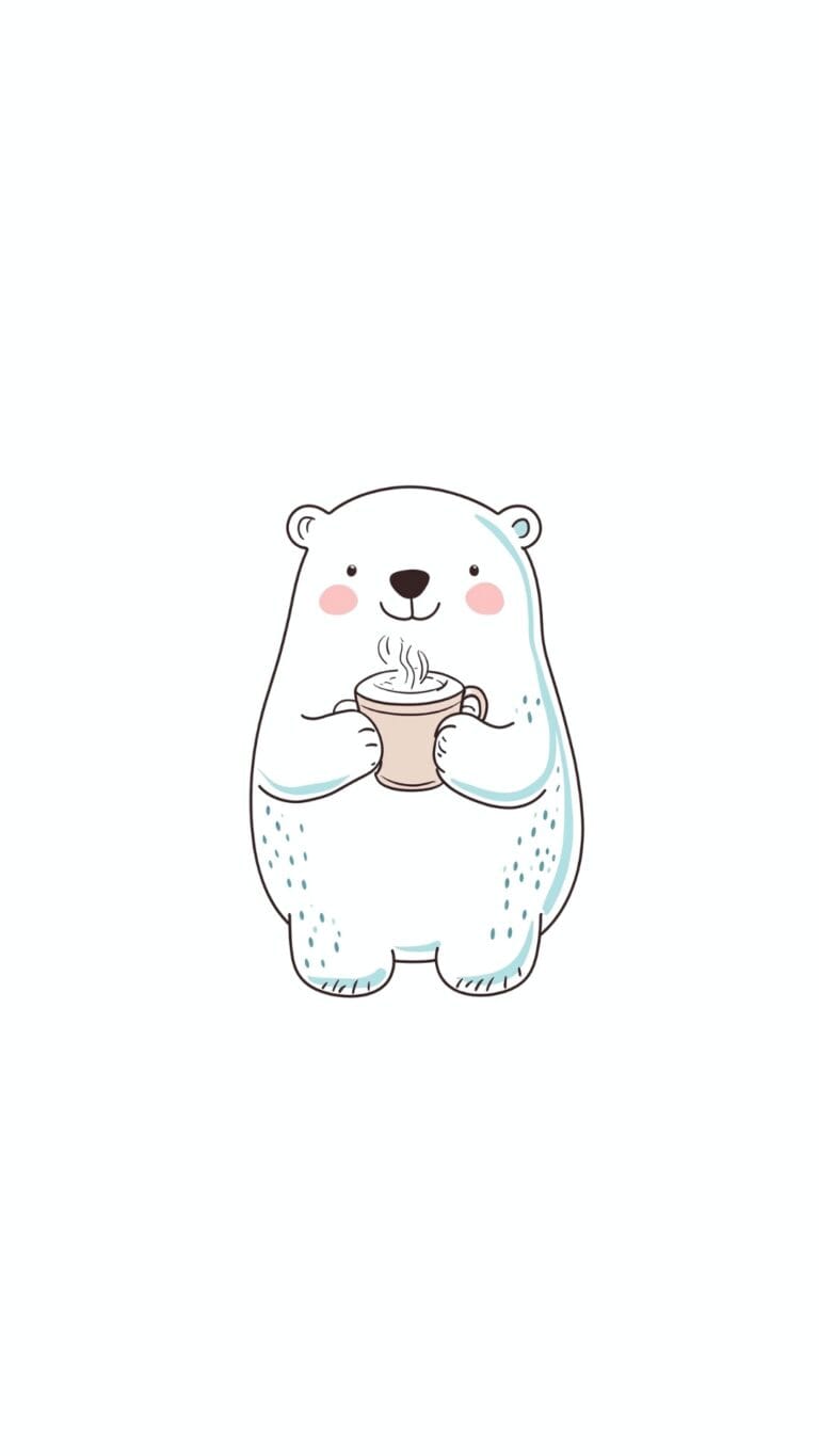 Cute Polar Bear Phone Wallpaper