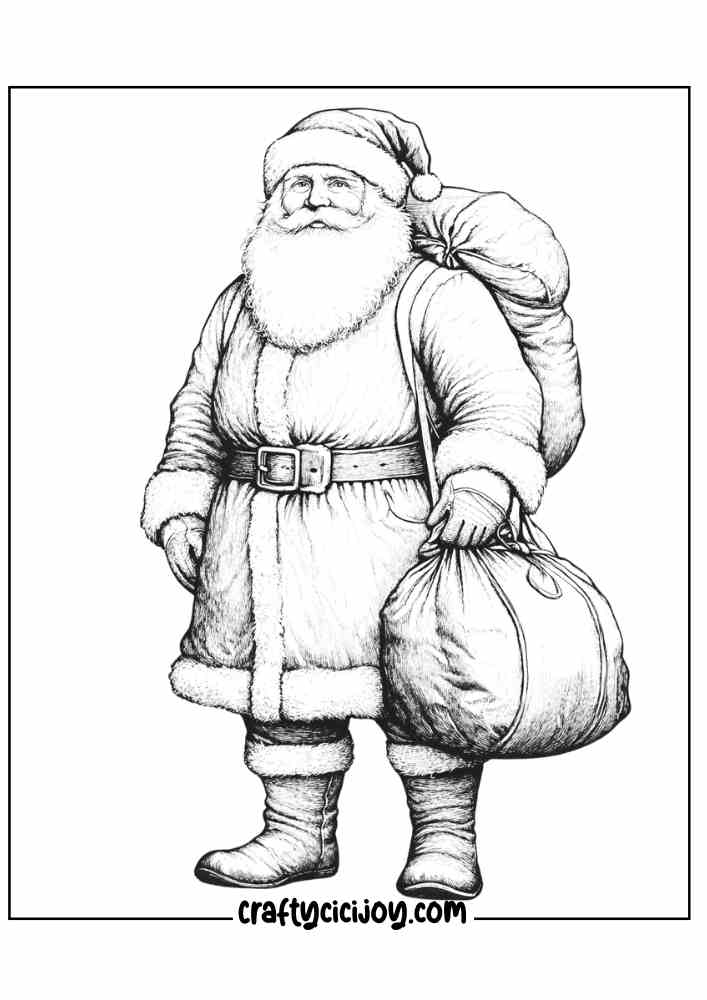 Santa Claus Coloring Page 10
