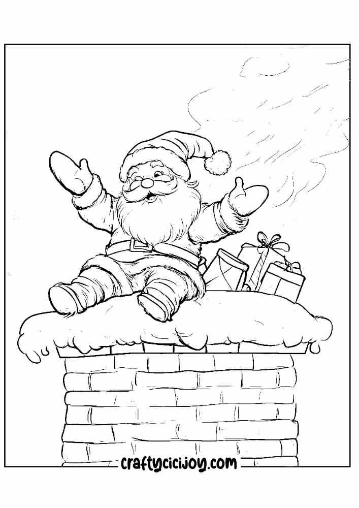 santa coloring pages