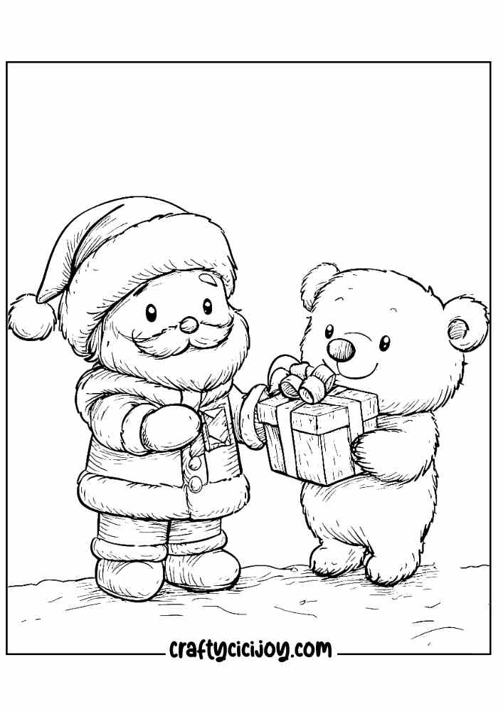 Santa Claus Coloring Page 2
