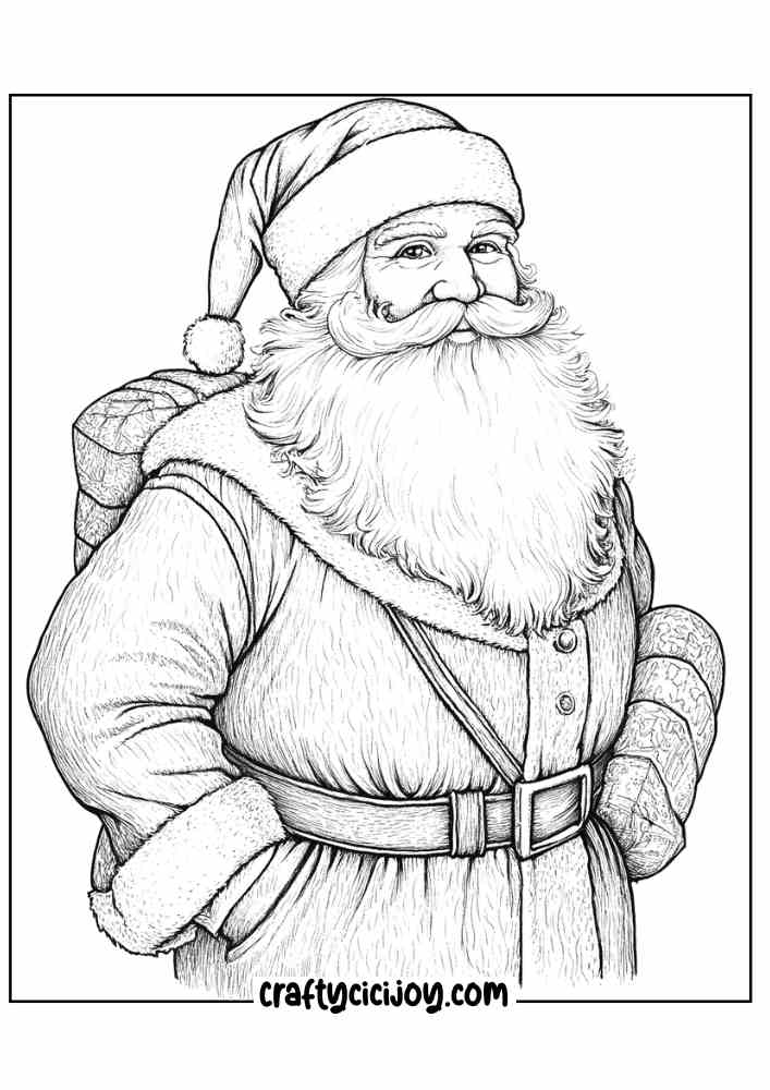 Santa Claus Coloring Page 8