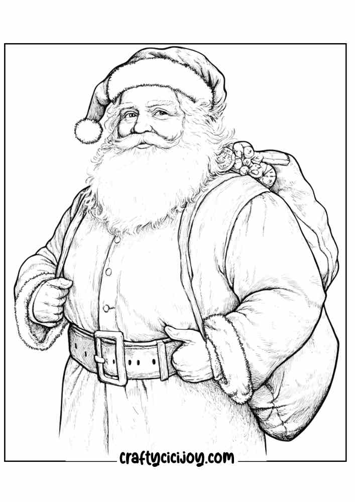 Santa Claus Coloring Page 9