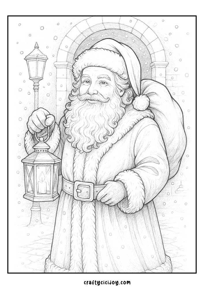 Santa Coloring Pages (Free Printable PDFs)