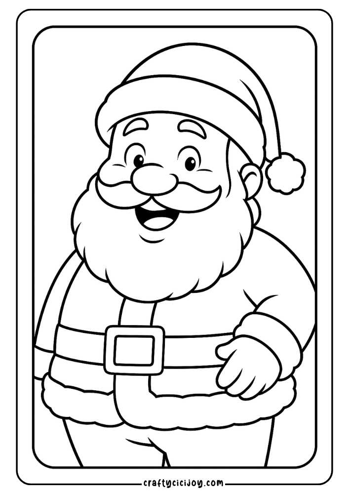 Santa Coloring Pages (Free Printable PDFs)