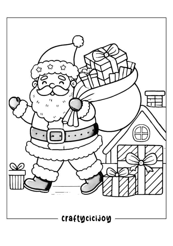 Xmas Coloring Pages (100% Free PDF Printable) 22 Xmas coloring pages 3 1