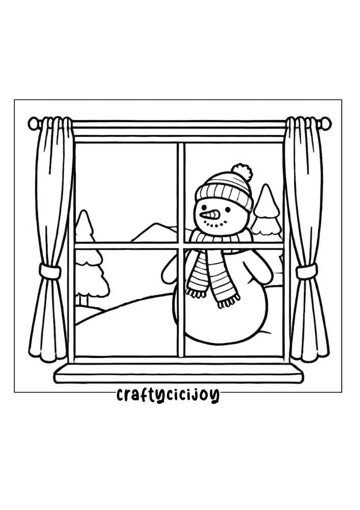 Cute Xmas Coloring Pages (100% Free PDF Printable) 10 Cute Xmas Coloring Page 10