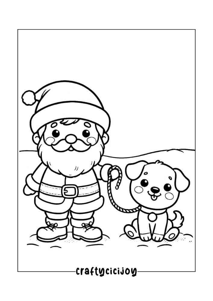 Cute Xmas Coloring Pages (100% Free PDF Printable) 3 Cute Xmas Coloring Page 3