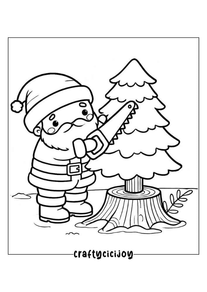 Cute Xmas Coloring Pages (100% Free PDF Printable) 4 Cute Xmas Coloring Page 4