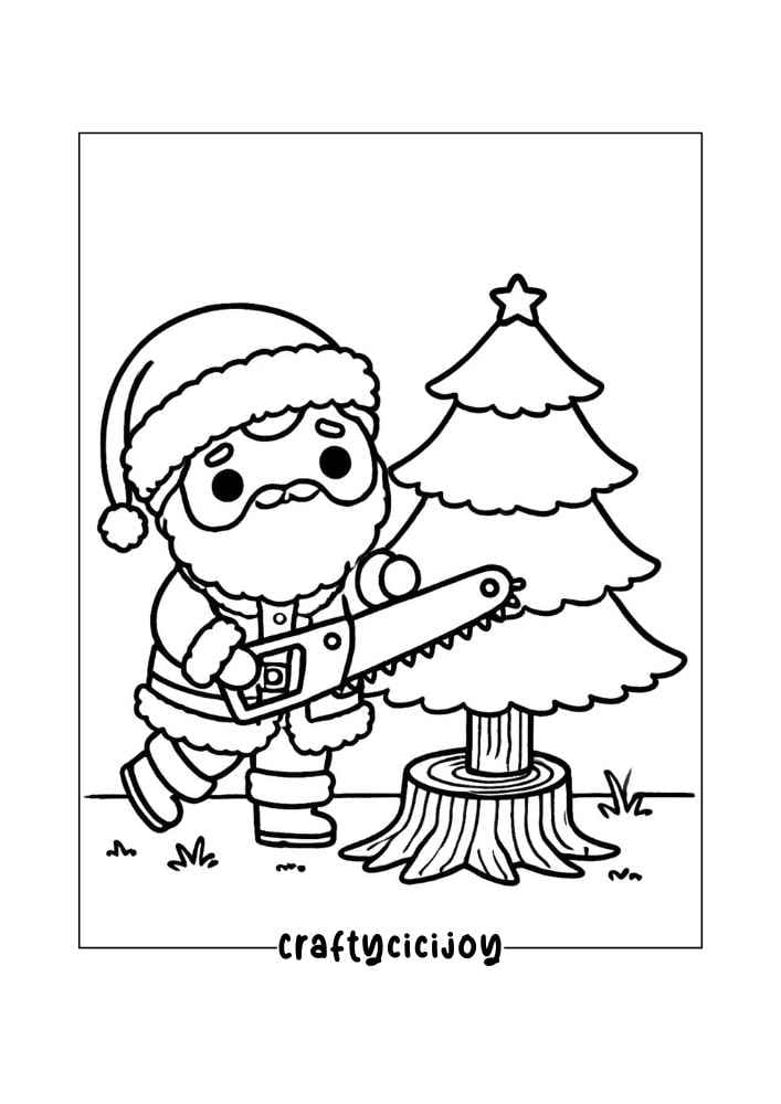 Cute Xmas Coloring Pages (100 Free PDF Printable) Crafty Cici Joy