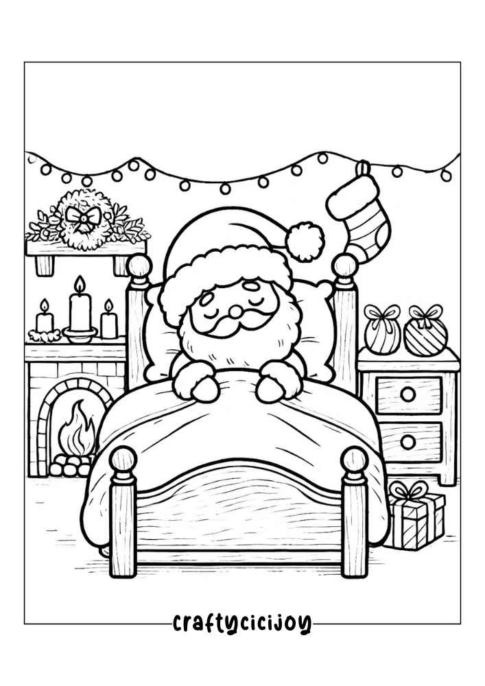 Cute Xmas Coloring Pages (100% Free PDF Printable) 6 Cute Xmas Coloring Page 6