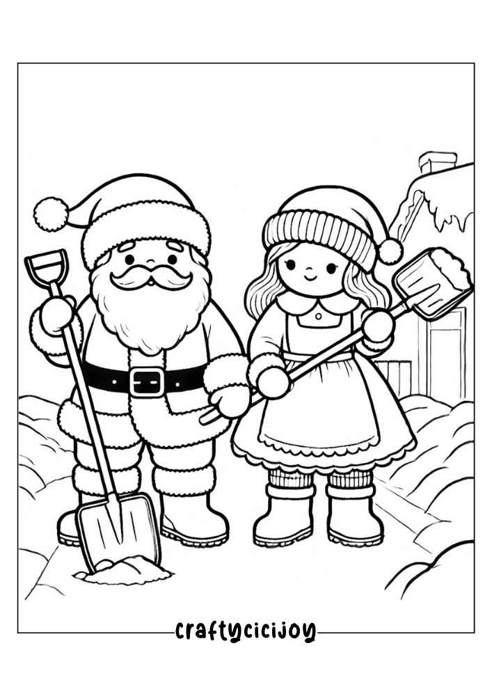 Cute Xmas Coloring Pages (100% Free PDF Printable) 9 Cute Xmas Coloring Page 9