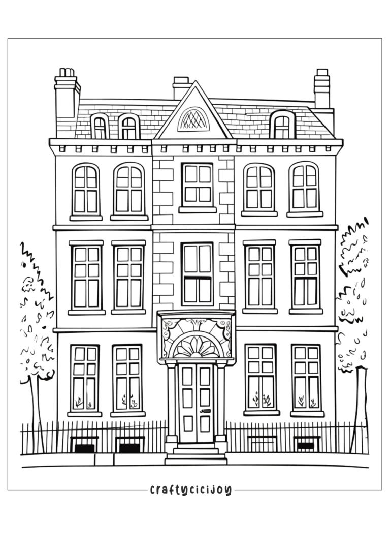 house coloring page