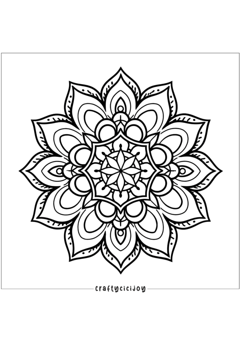 adult mandala coloring page