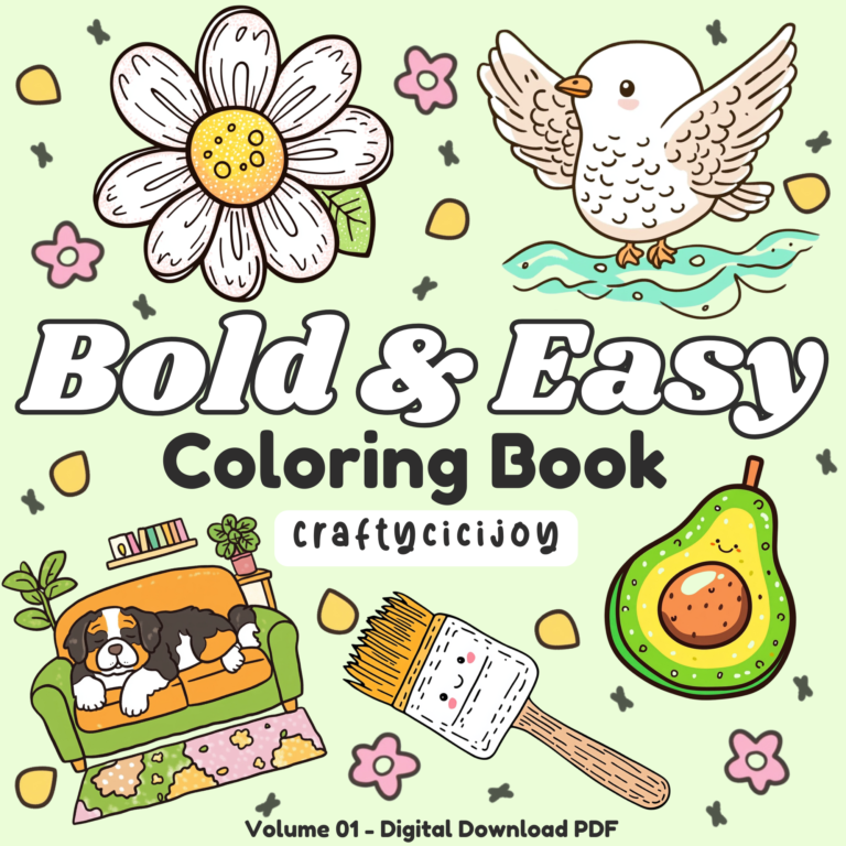 bold and easy coloring page