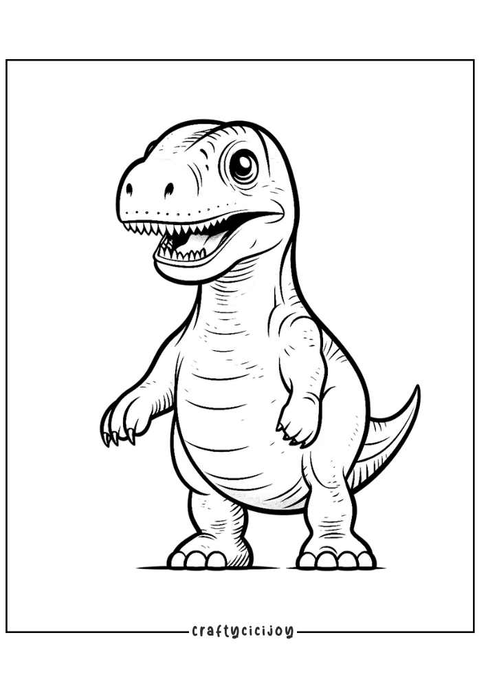 Kids Dinosaur Coloring Pages (20 Free PDF Printables) 3 kids dinosaur coloring pages