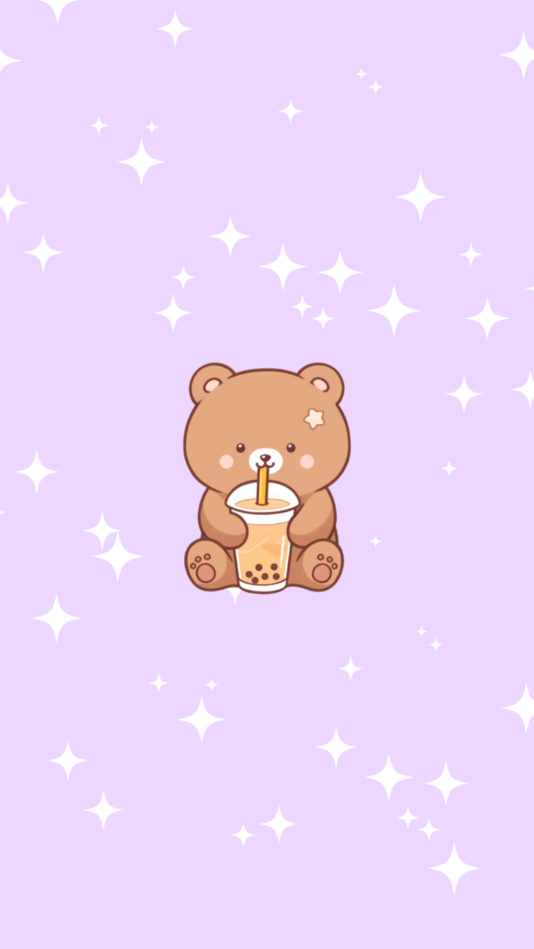 cute pastel bear phone wallpaper