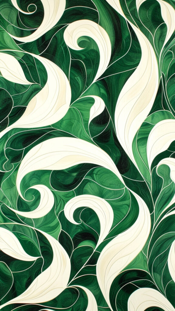 Green Phone Wallpapers: 80 Aesthetic Backgrounds 52 green pattern phone wallpaper 8