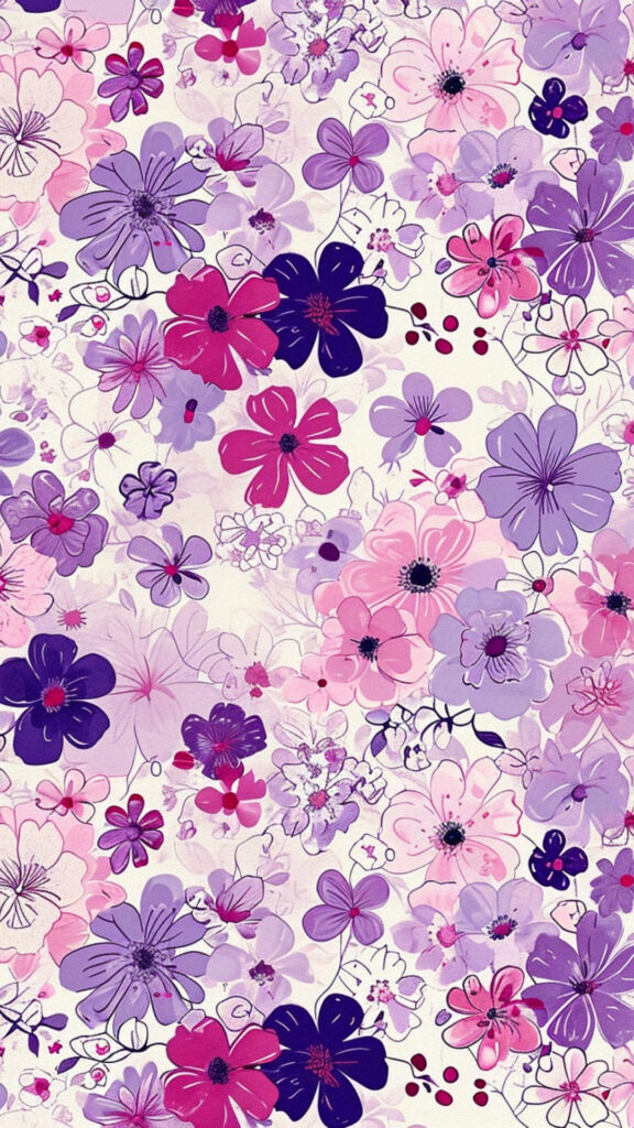 Purple Phone Wallpapers: 100 Aesthetic Backgrounds 92 purple pattern wallpaper 49