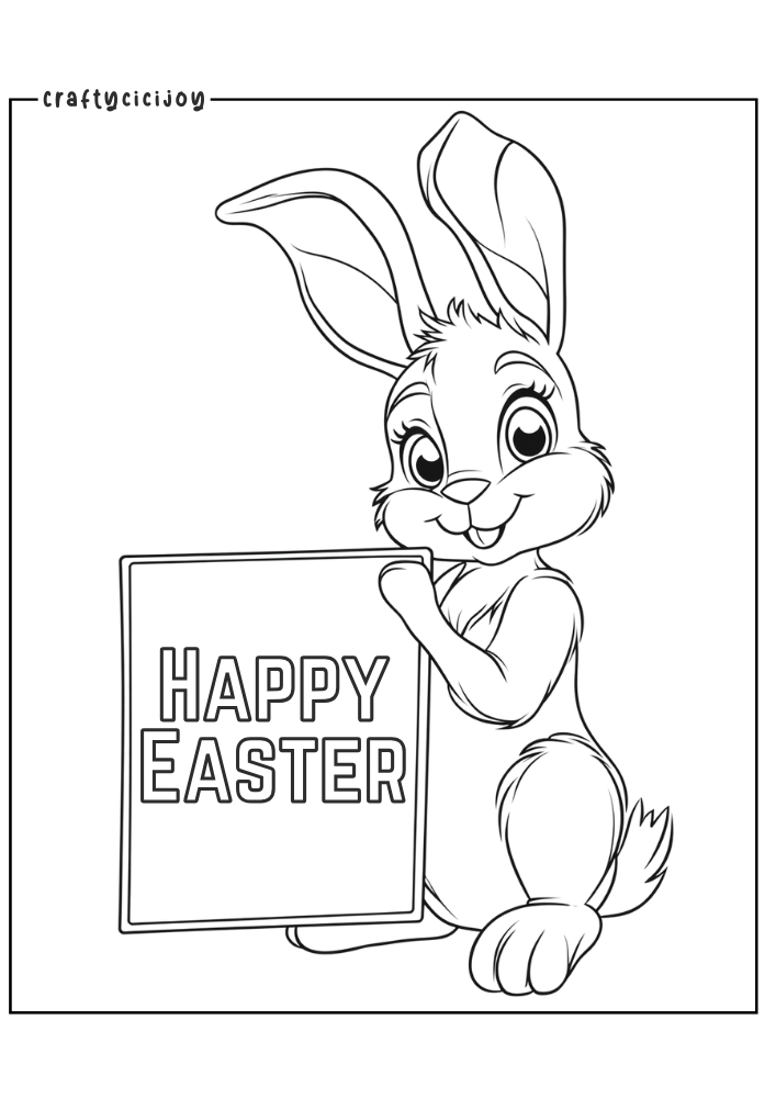easter bunny coloring page