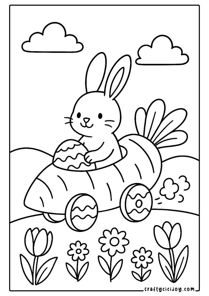 Easy Easter Coloring Pages (30 Free Printable PDFs)