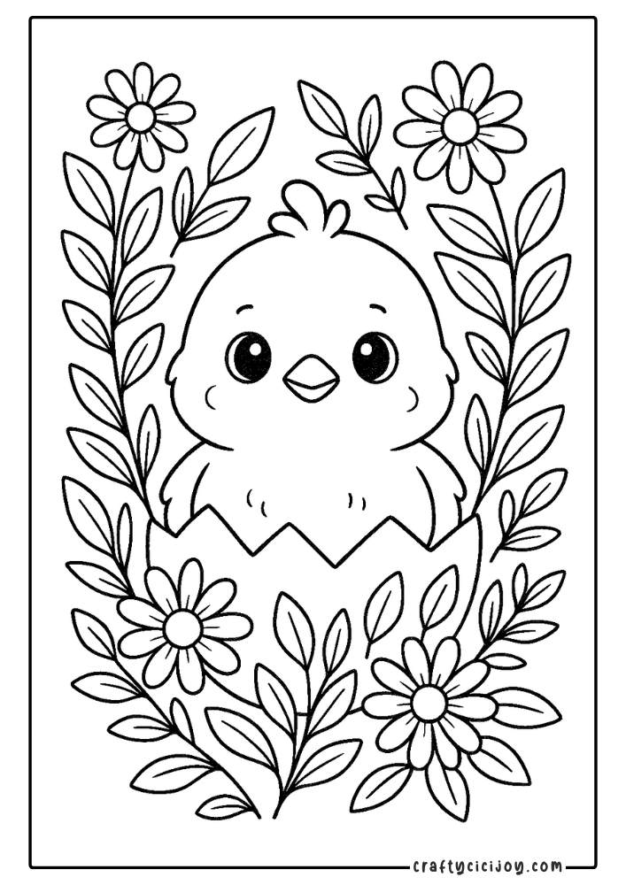 Easy Easter Coloring Pages (30 Free Printable PDFs)