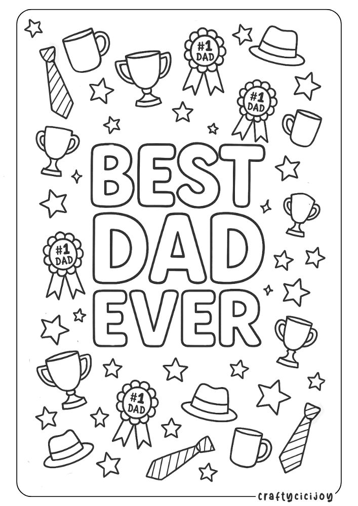 Father’s Day Coloring Sheets: 10 Free PDF Printables to Celebrate Dad 2 1 3