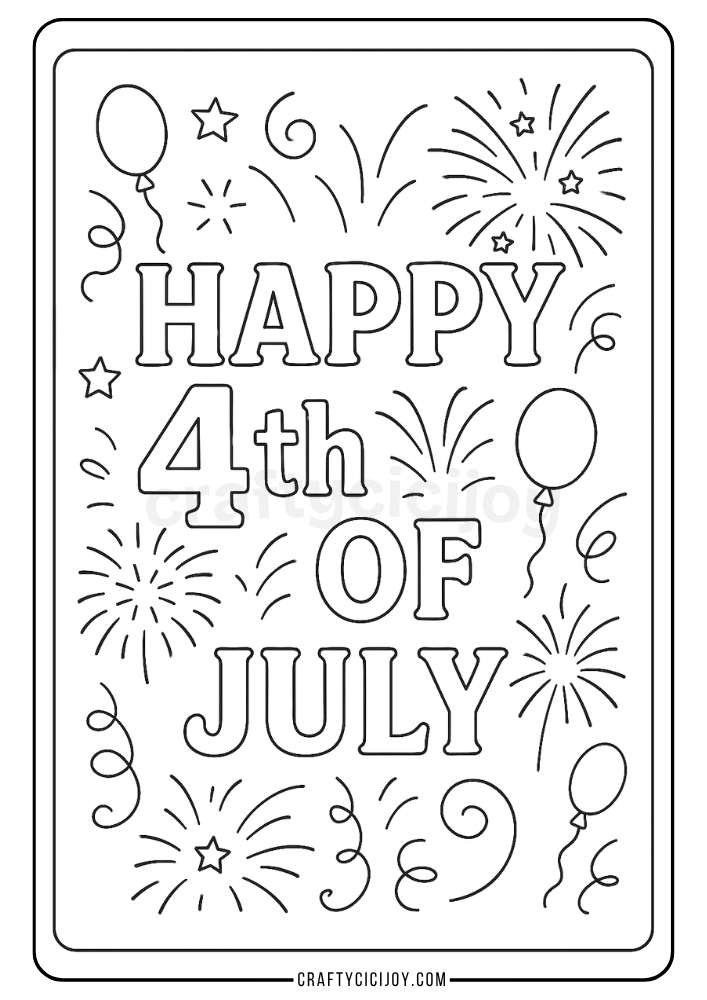 Fourth of July Coloring Sheets (Free Printable PDFs) 11 1 7