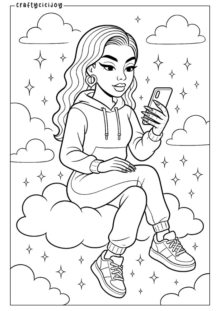 Baddie Coloring Pages - FREE PDF Printable 12 11