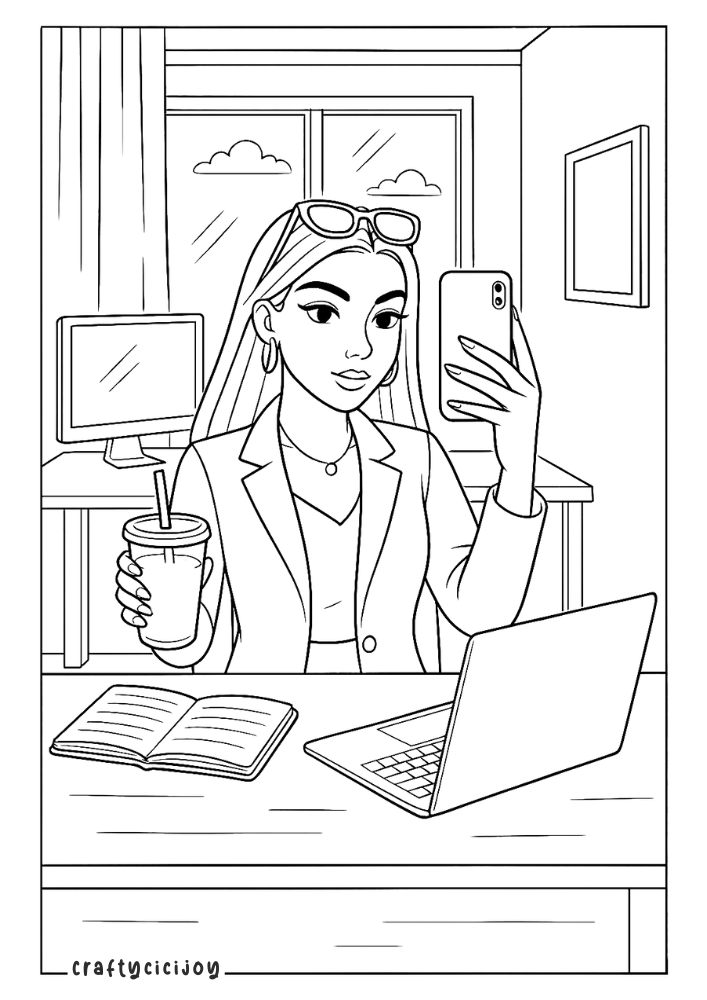 Baddie Coloring Pages - FREE PDF Printable 16 baddie coloring page