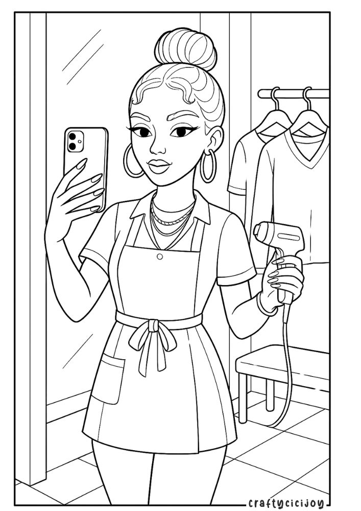 Baddie Coloring Pages - FREE PDF Printable 3 2 3