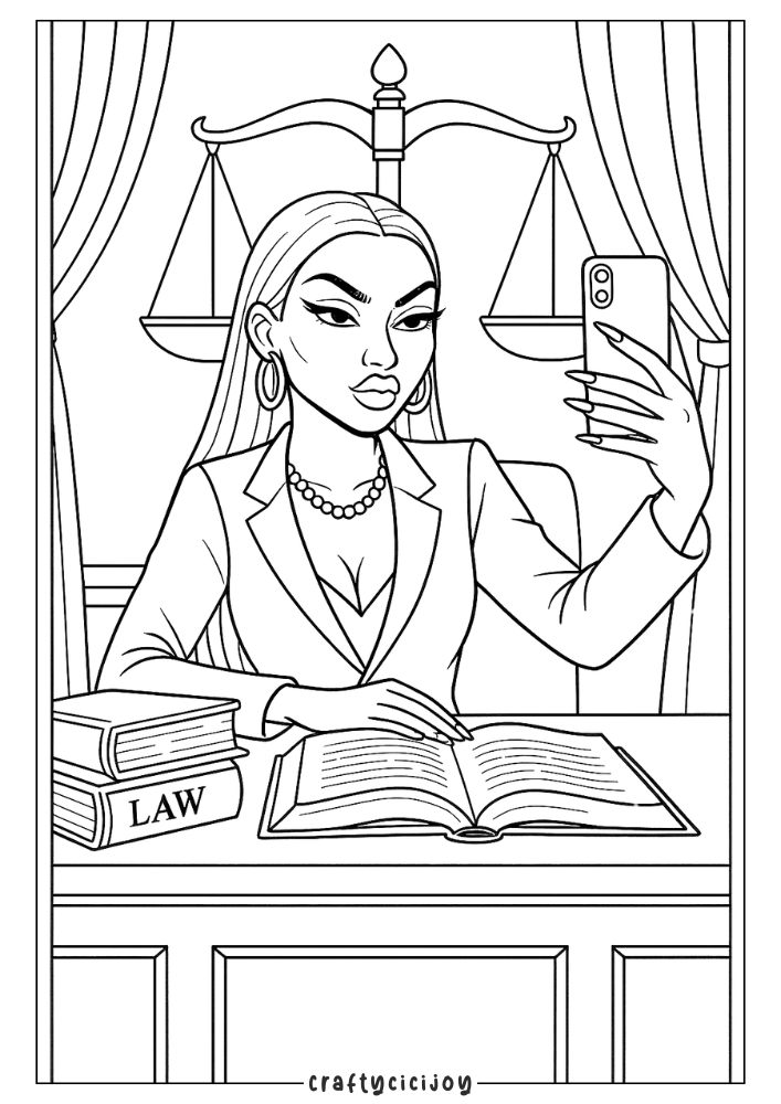 Baddie Coloring Pages - FREE PDF Printable 4 3 2