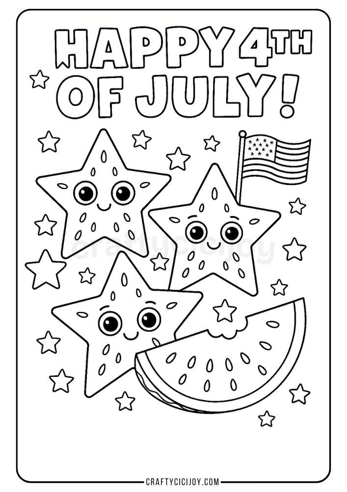 Fourth of July Coloring Sheets (Free Printable PDFs) 13 3 7