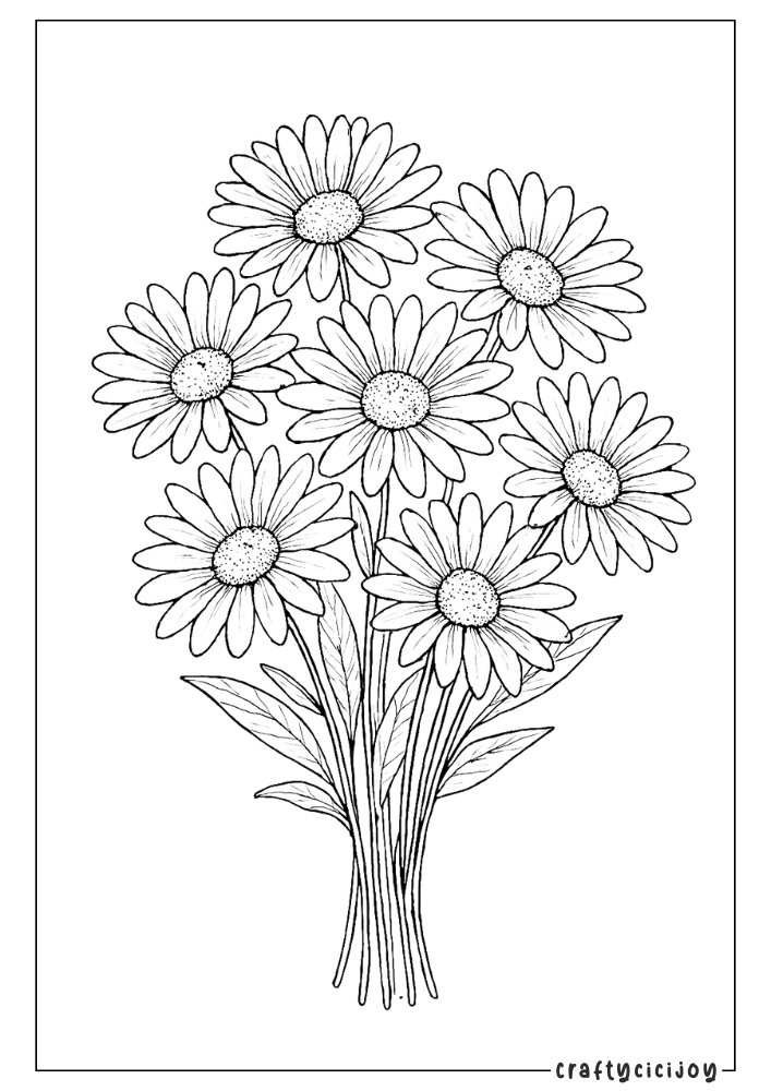 Flower Coloring Sheets (50 Free PDF Printables) 45 44
