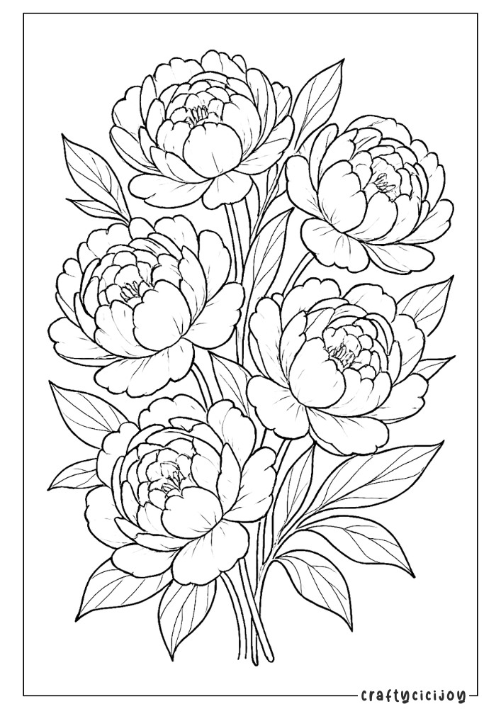 Flower Coloring Sheets (50 Free PDF Printables) 48 47