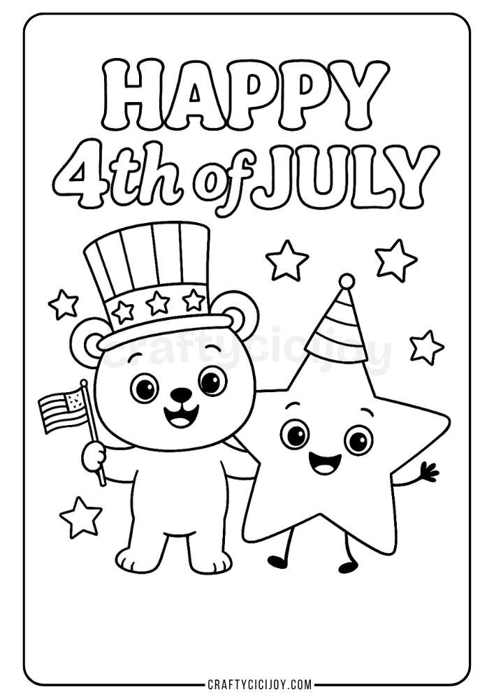 Fourth of July Coloring Sheets (Free Printable PDFs) 15 5 7