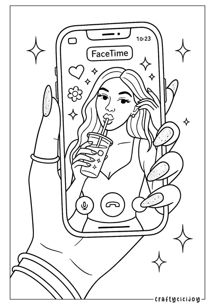 Baddie Coloring Pages - FREE PDF Printable 7 6 2