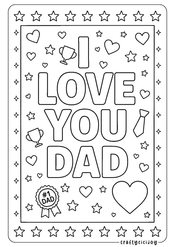 Father’s Day Coloring Sheets: 10 Free PDF Printables to Celebrate Dad 7 6 3