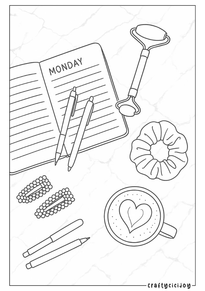 Aesthetic Coloring Pages: 50+ FREE Printable Chic PDF Designs 54 Aesthetic Coloring Pages 54